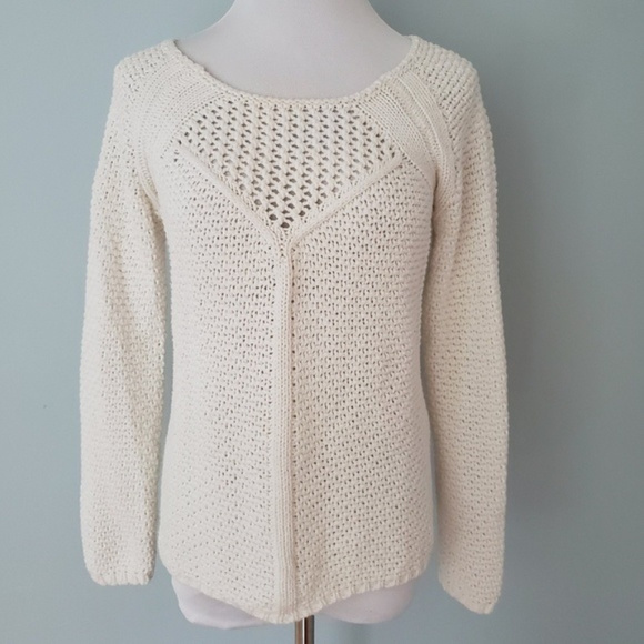 Zara Sweaters - Zara Knit Chunky Sweater Crew Neck White